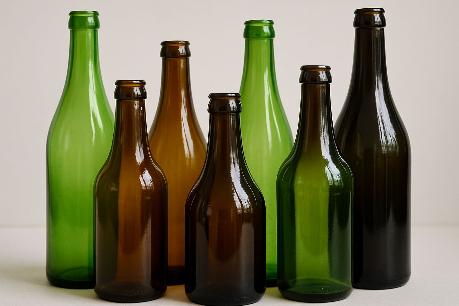 photographic clear green and brown glass bottles-1 photographic clear green and brown glass bottles-1